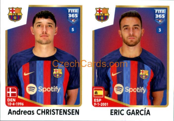 Andreas Christensen / Eric García 2023 Panini Fifa 365 sticker #153