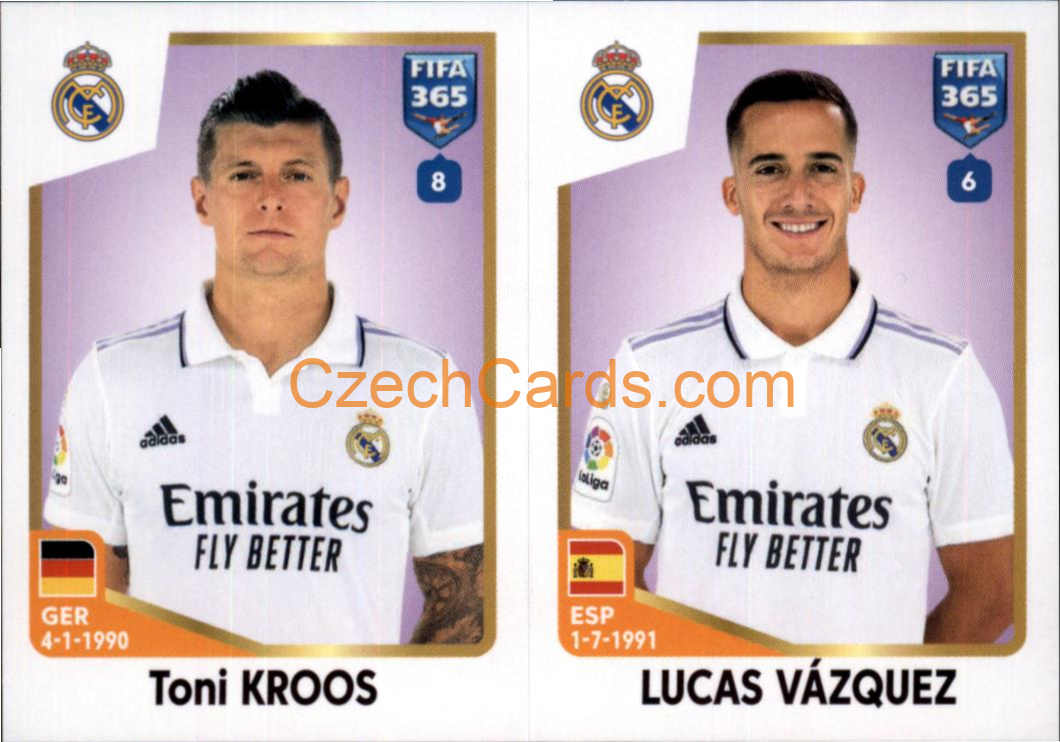 Toni Kroos / Lucas Vázquez 2023 Panini Fifa 365 sticker #174