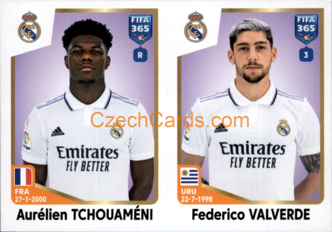 Aurélien Tchouaméni / Federico Valverde 2023 Panini Fifa 365 sticker #176