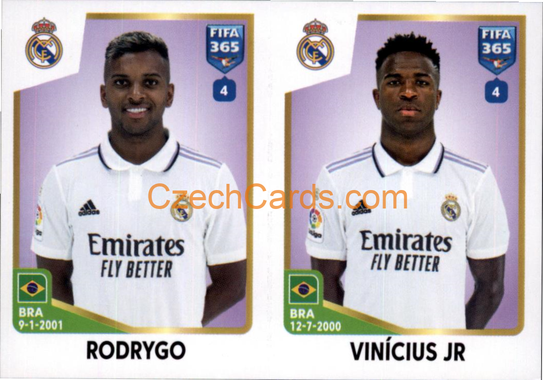 Rodrygo / Vinícius Jr 2023 Panini Fifa 365 sticker #179