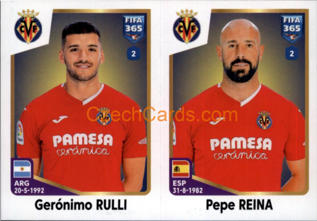 Gerónimo Rulli / Pepe Reina 2023 Panini Fifa 365 sticker #182