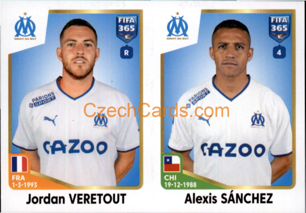 Jordan Veretout / Alexis Sánchez 2023 Panini Fifa 365 sticker #210