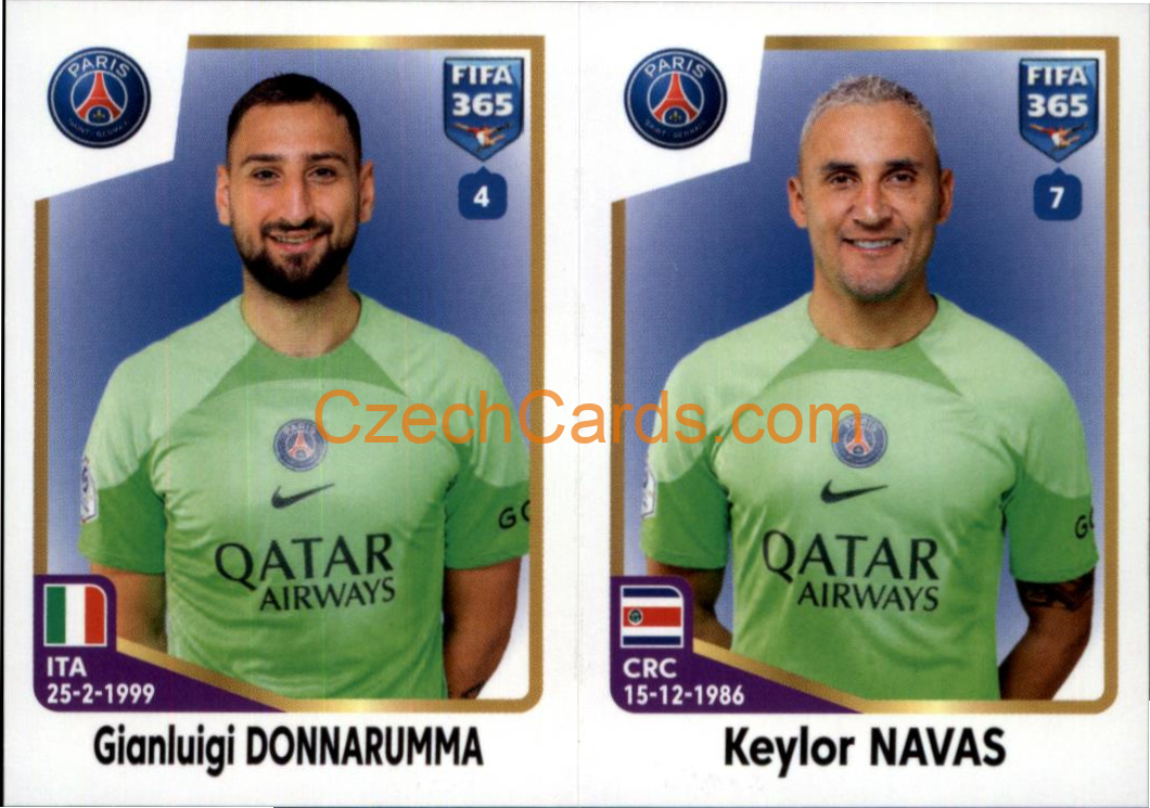 Gianluigi Donnarumma / Keylor Navas 2023 Panini Fifa 365 sticker #214