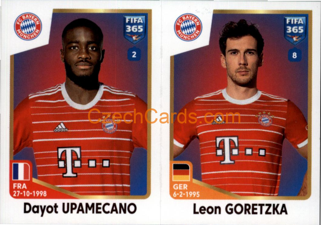 Dayot Upamecano / Leon Goretzka 2023 Panini Fifa 365 sticker #237
