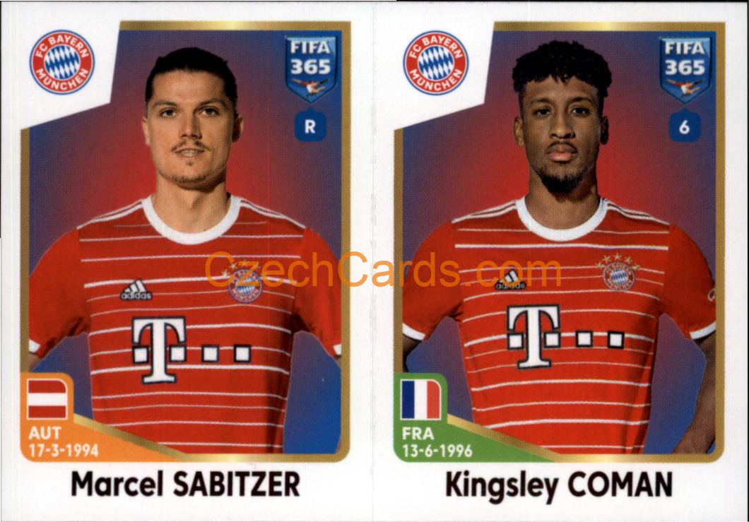 Marcel Sabitzer / Kingsley Coman 2023 Panini Fifa 365 sticker #239