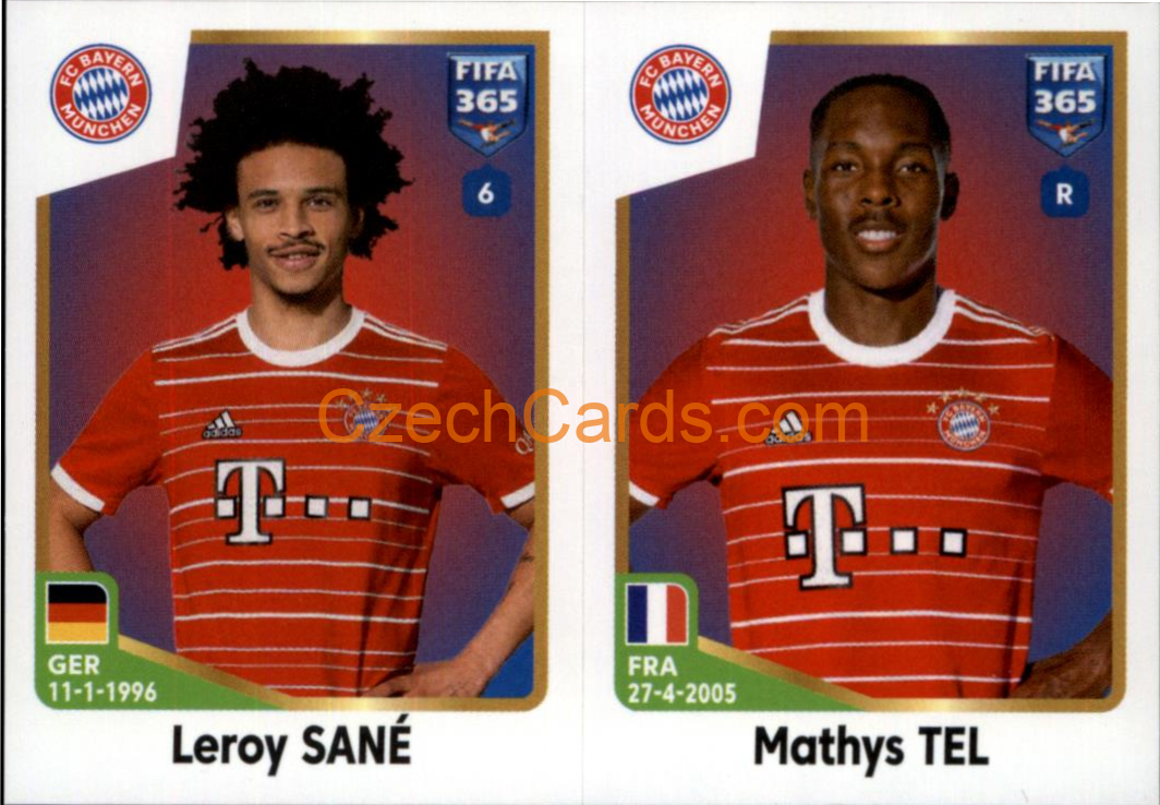 Leroy Sané / Mathys Tel 2023 Panini Fifa 365 sticker #243