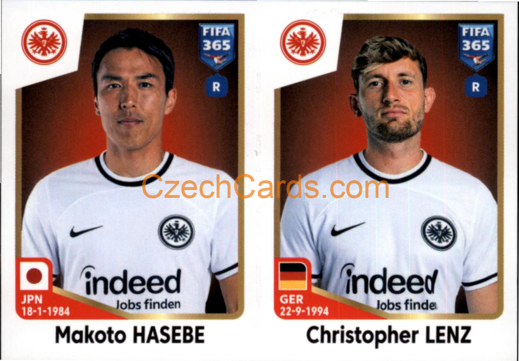 Makoto Hasebe / Christopher Lenz 2023 Panini Fifa 365 sticker #248