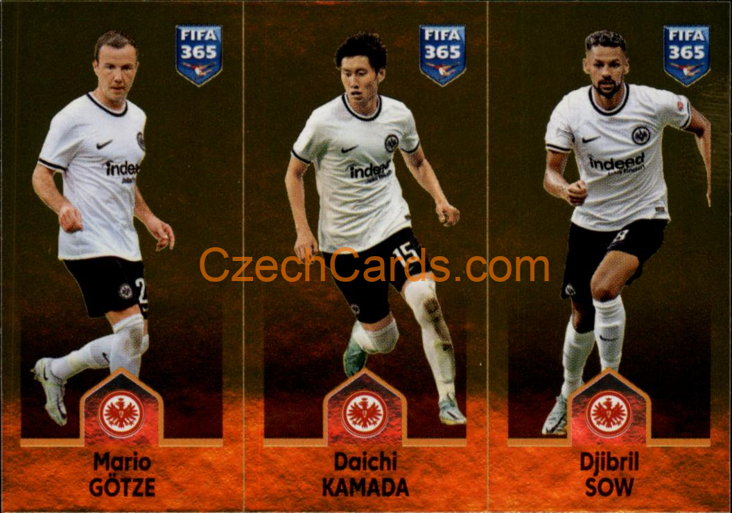 Mario Götze / Daichi Kamada / Djibril Sow 2023 Panini Fifa 365 sticker #251