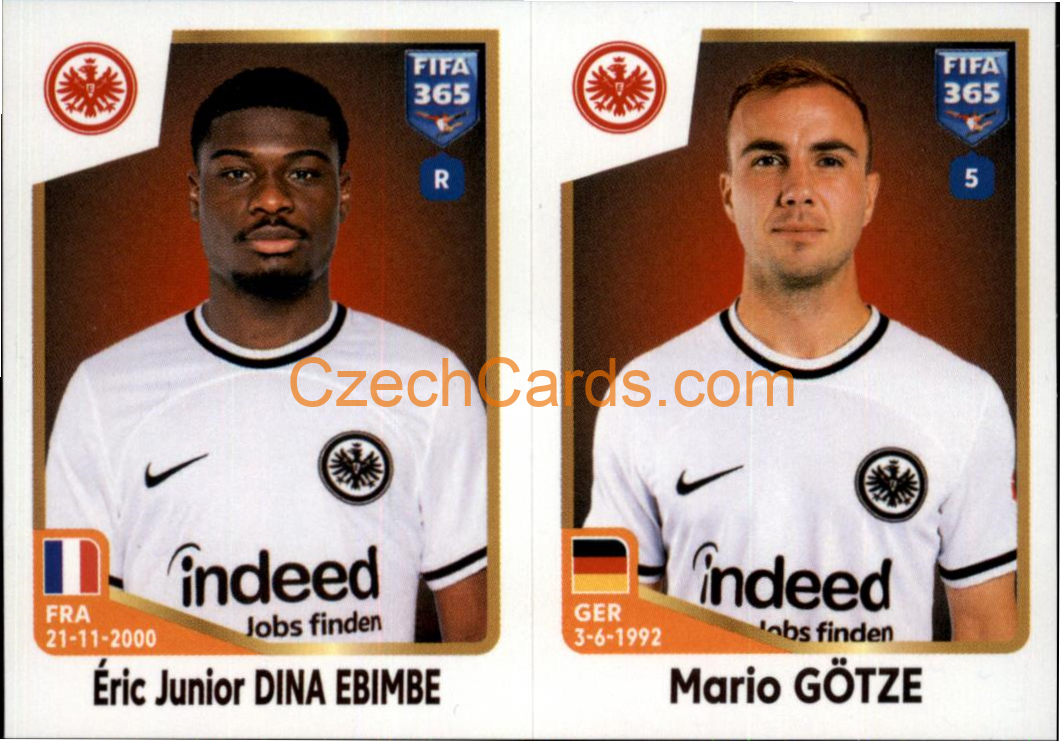 Éric Junior Dina Ebimbe / Mario Götze 2023 Panini Fifa 365 sticker #253