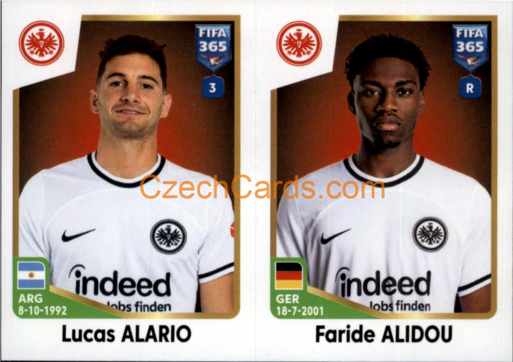 Lucas Alario / Faride Alidou 2023 Panini Fifa 365 sticker #258