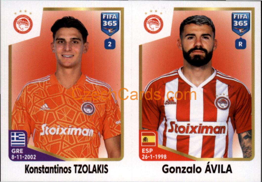 Konstantinos Tzolakis / Gonzalo Ávila 2023 Panini Fifa 365 sticker #262