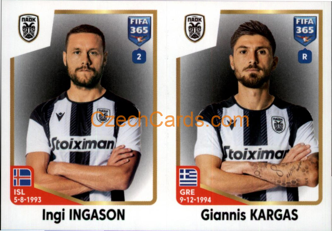 Ingi Ingason / Giannis Kargas 2023 Panini Fifa 365 sticker #280