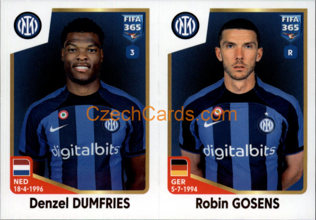 Denzel Dumfries / Robin Gosens 2023 Panini Fifa 365 sticker #301