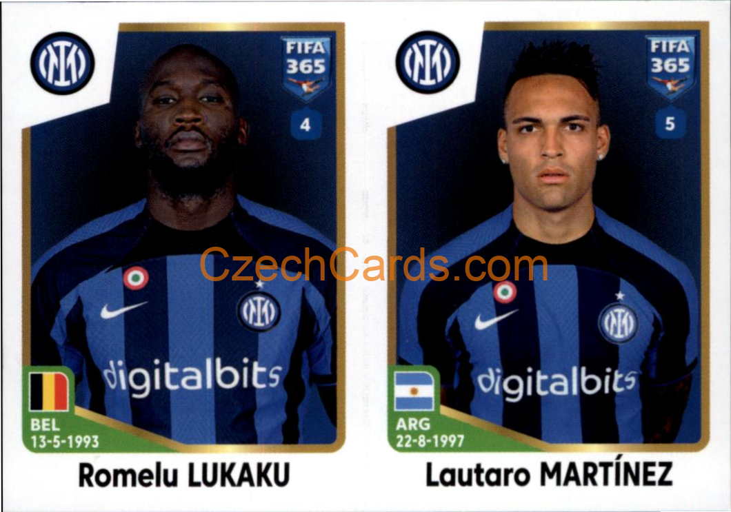Romelu Lukaku / Lautaro Martínez 2023 Panini Fifa 365 sticker #307