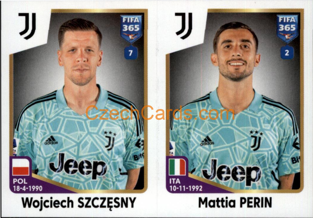 Wojciech Szczęsny / Mattia Perin 2023 Panini Fifa 365 sticker #310
