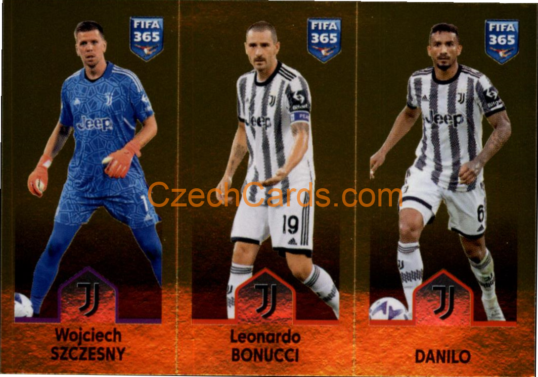 Wojciech Szczęsny / Leonardo Bonucci / Danilo 2023 Panini Fifa 365 sticker #311