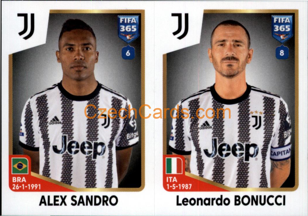 Alex Sandro / Leonardo Bonucci 2023 Panini Fifa 365 sticker #312