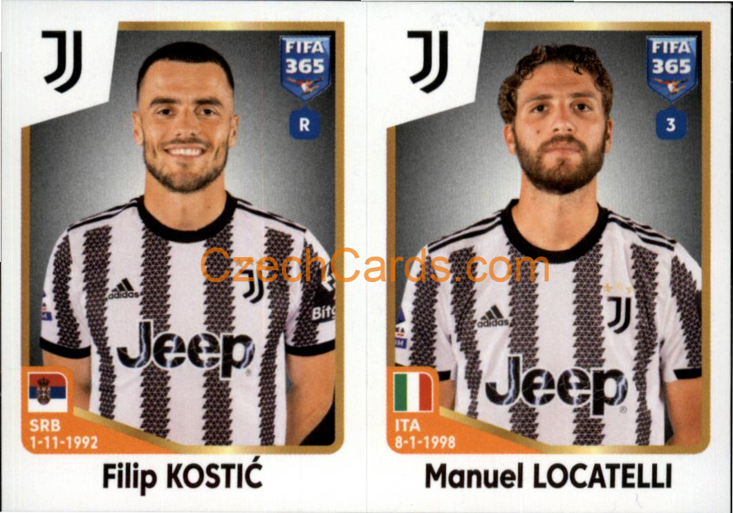 Filip Kostić / Manuel Locatelli 2023 Panini Fifa 365 sticker #317