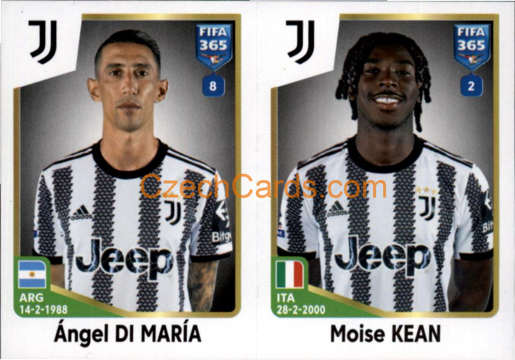 Ángel Di María / Moise Kean 2023 Panini Fifa 365 sticker #322