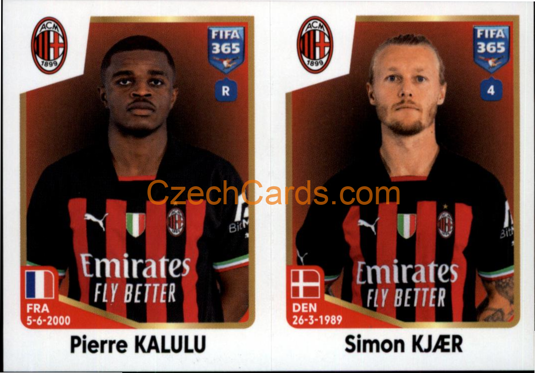Pierre Kalulu / Simon Kjær 2023 Panini Fifa 365 sticker #329