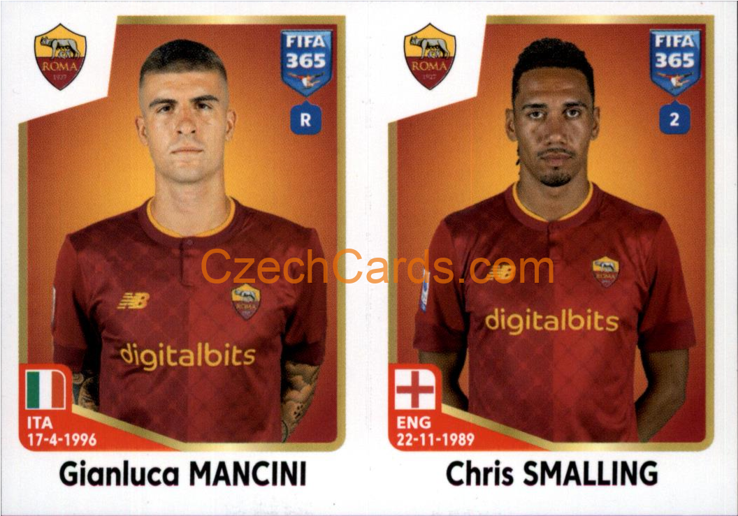 Gianluca Mancini / Chris Smalling 2023 Panini Fifa 365 sticker #346