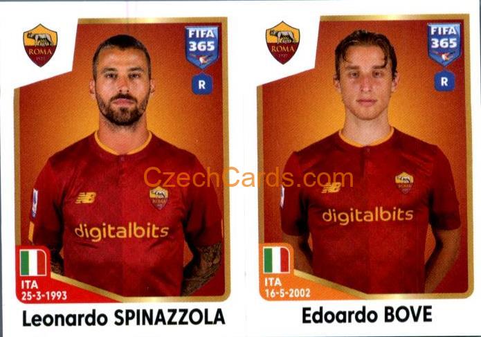 Leonardo Spinazzola / Edoardo Bove 2023 Panini Fifa 365 sticker #349