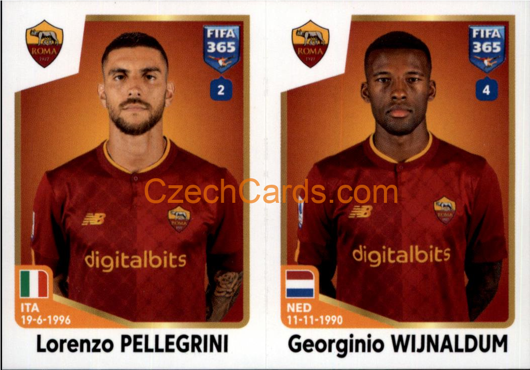 Lorenzo Pellegrini / Georginio Wijnaldum 2023 Panini Fifa 365 sticker #351