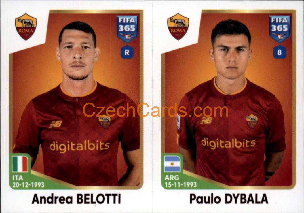 Andrea Belotti / Paulo Dybala 2023 Panini Fifa 365 sticker #354