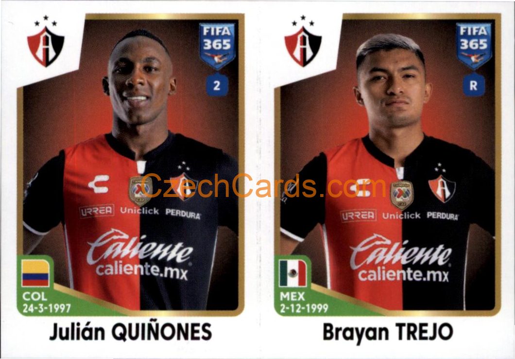 Julián Quiñones / Brayan Trejo 2023 Panini Fifa 365 sticker #371