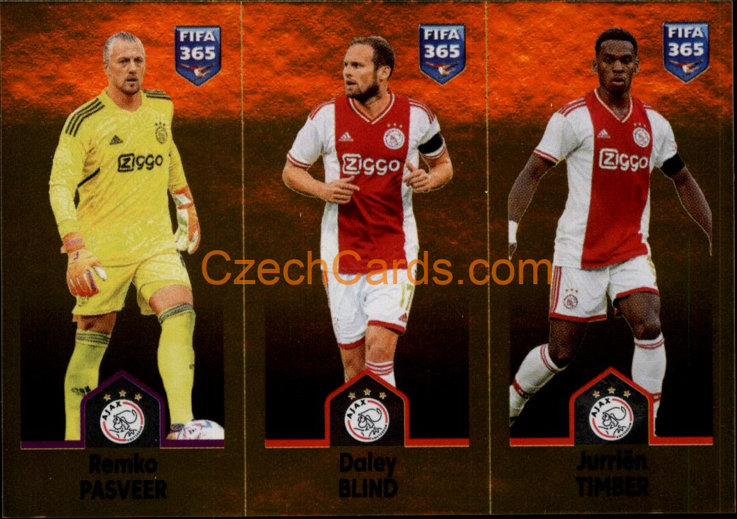 Remko Pasveer / Daley Blind / Jurriën Timber 2023 Panini Fifa 365 sticker #375