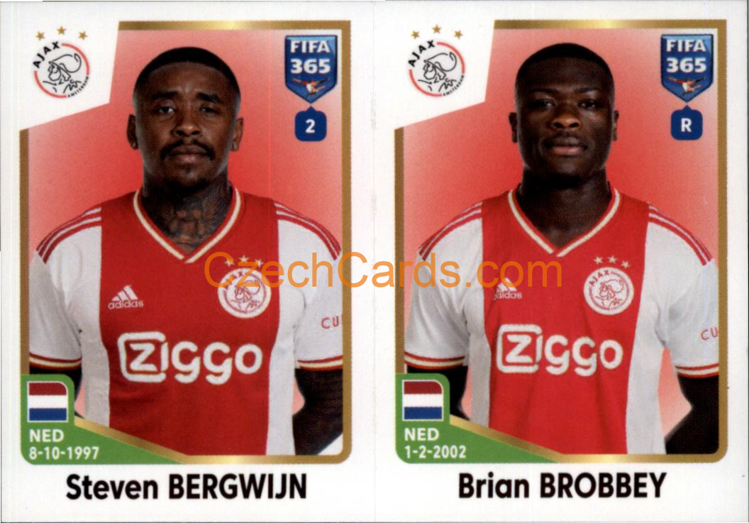 Steven Bergwijn / Brian Brobbey 2023 Panini Fifa 365 sticker #384