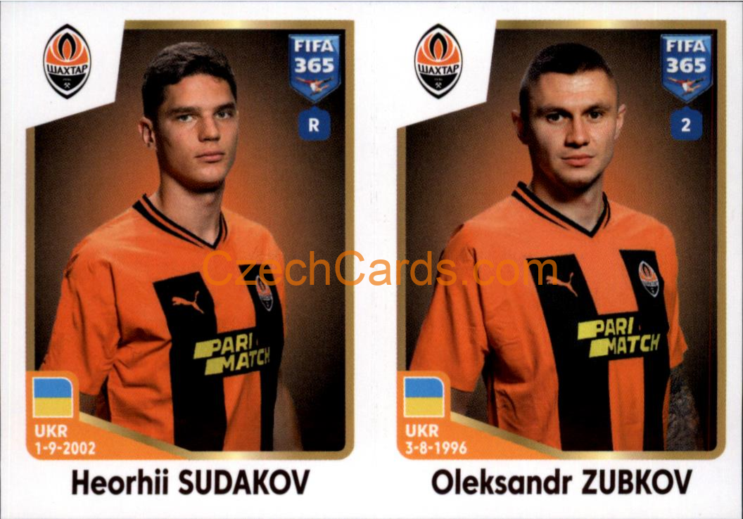Heorhii Sudakov / Oleksandr Zubkov 2023 Panini Fifa 365 sticker #418