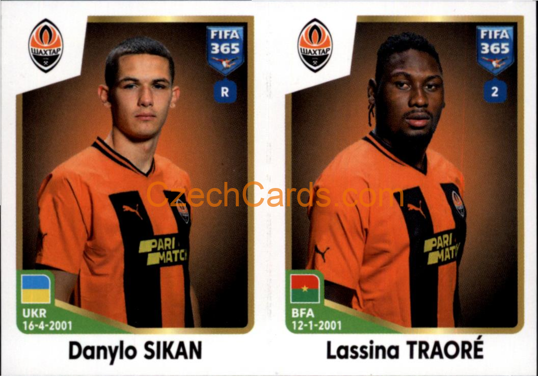 Danylo Sikan / Lassina Traoré 2023 Panini Fifa 365 sticker #419