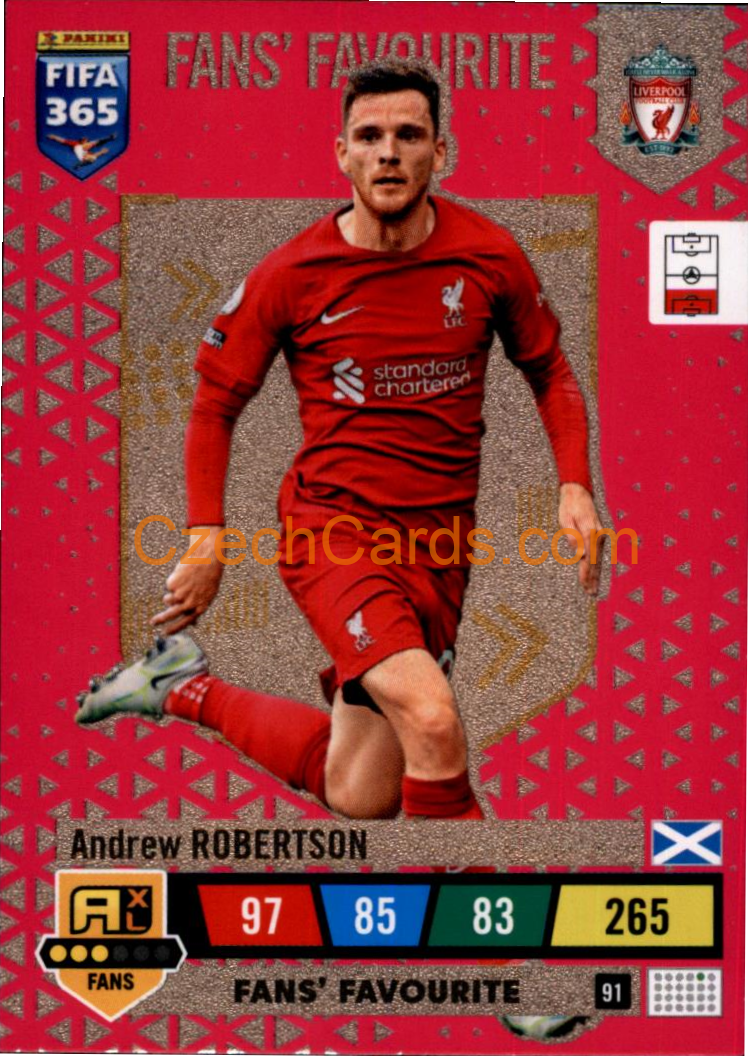Andrew Robertson 2023 FIFA 365 Adrenalyn FANS #91