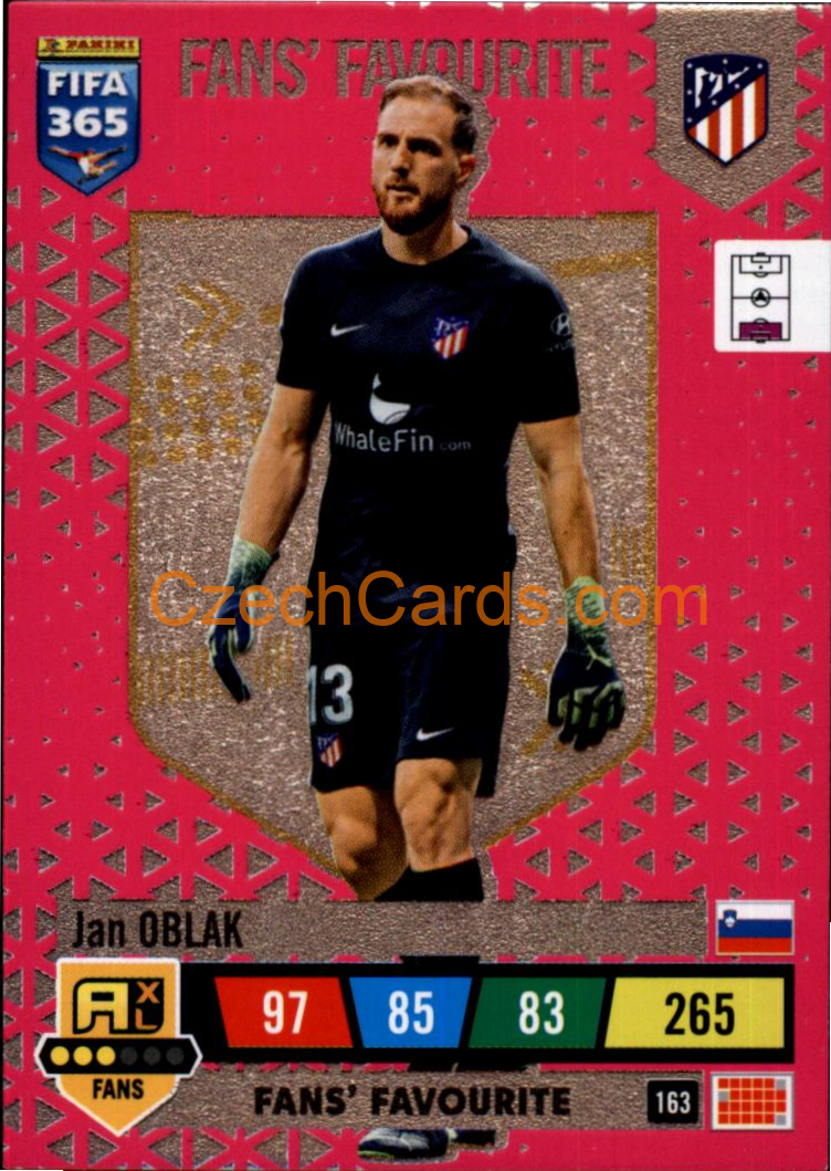 Jan Oblak 2023 FIFA 365 Adrenalyn FANS #163