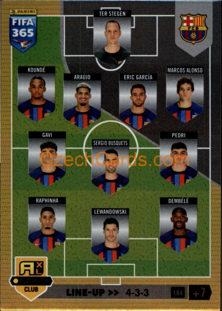 Line-up FC Barcelona 2023 FIFA 365 Adrenalyn #184