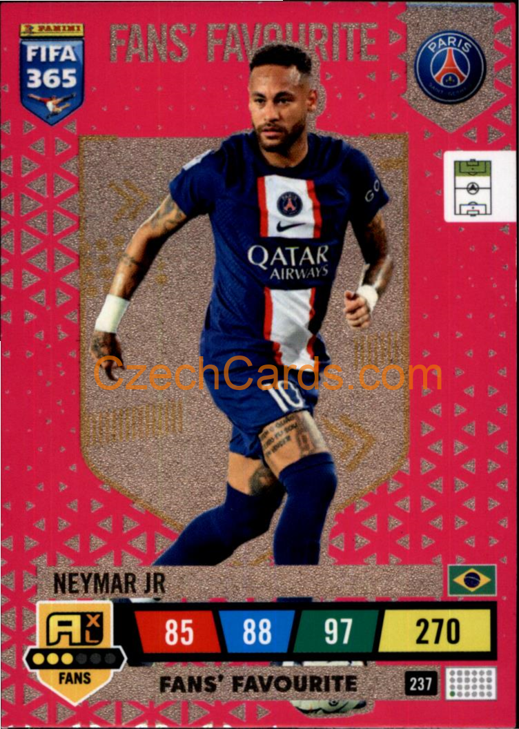 Neymar Jr 2023 FIFA 365 Adrenalyn FANS #237