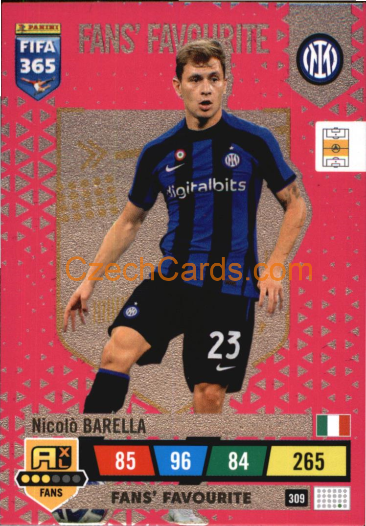 Nicolò Barella 2023 FIFA 365 Adrenalyn FANS #309