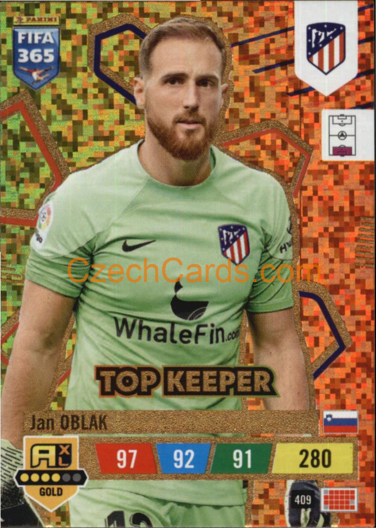 Jan Oblak 2023 FIFA 365 Adrenalyn GOLD #409