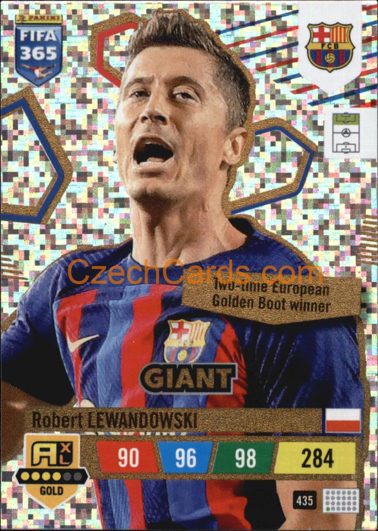 Robert Lewandowski 2023 FIFA 365 Adrenalyn GOLD/GIANT #435
