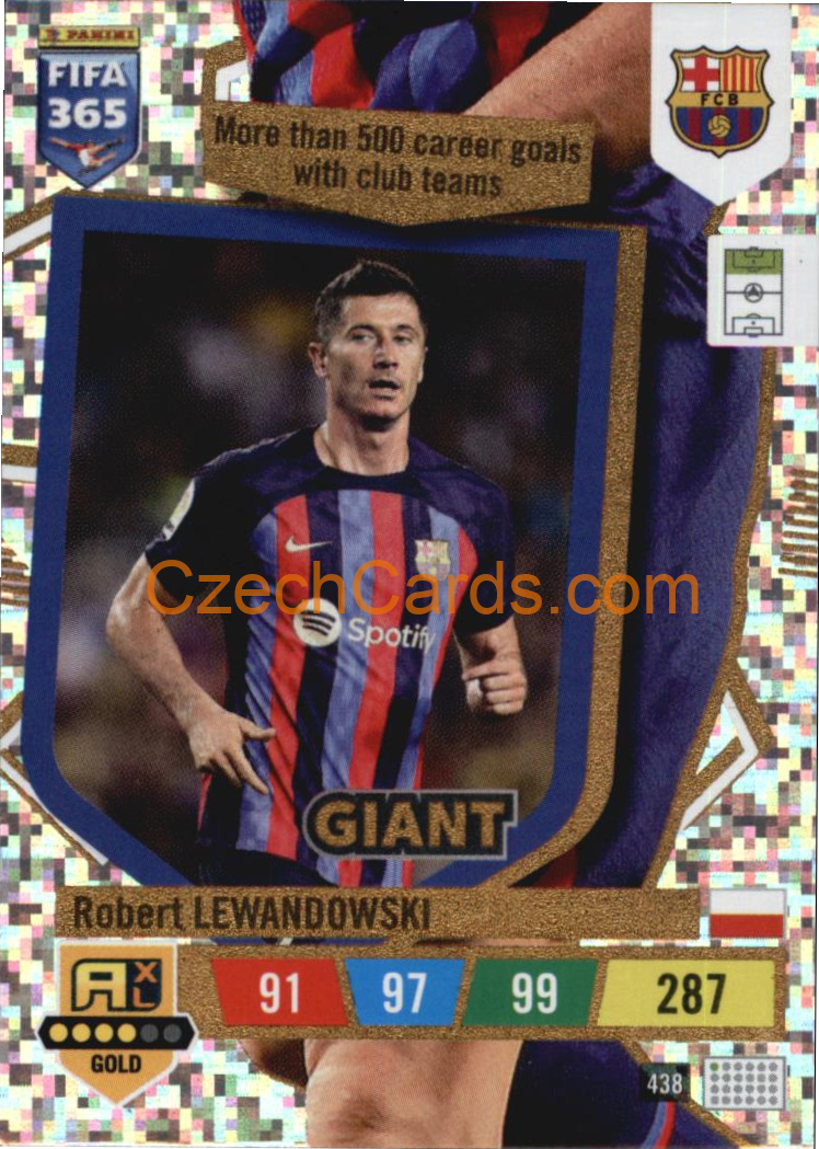 Robert Lewandowski 2023 FIFA 365 Adrenalyn GOLD/GIANT #438