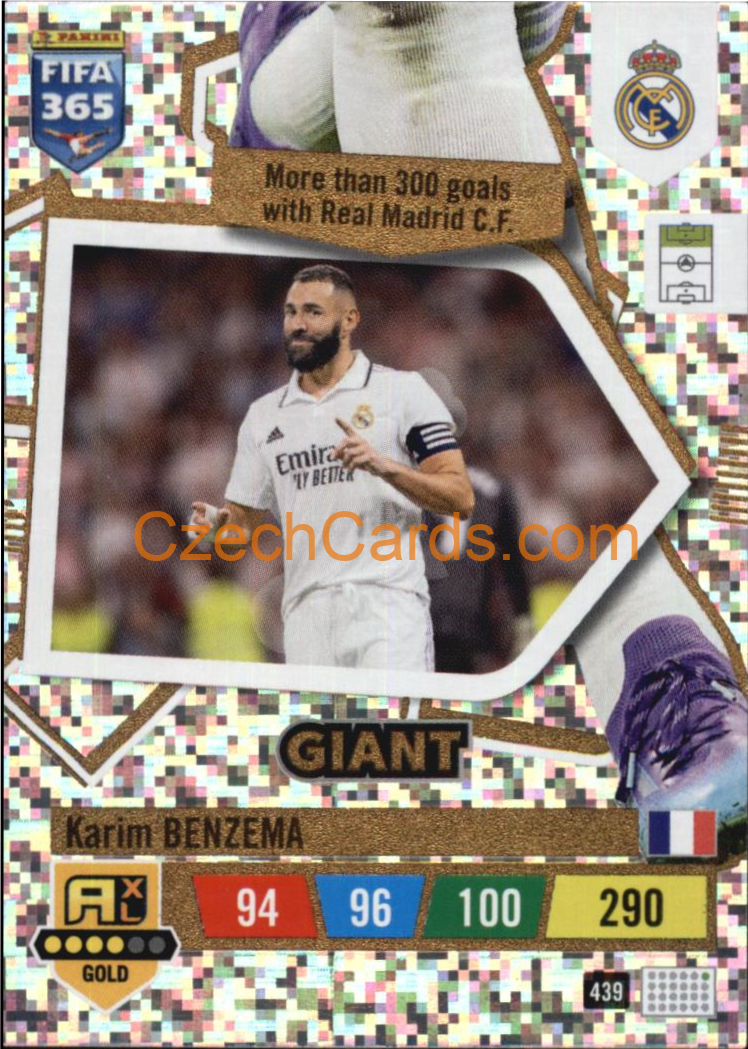 Karim Benzema 2023 FIFA 365 Adrenalyn GOLD/GIANT #439