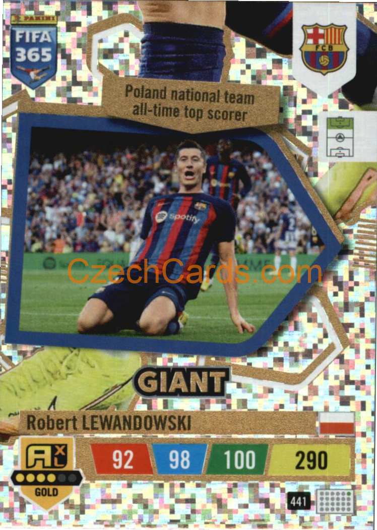 Robert Lewandowski 2023 FIFA 365 Adrenalyn GOLD/GIANT #441