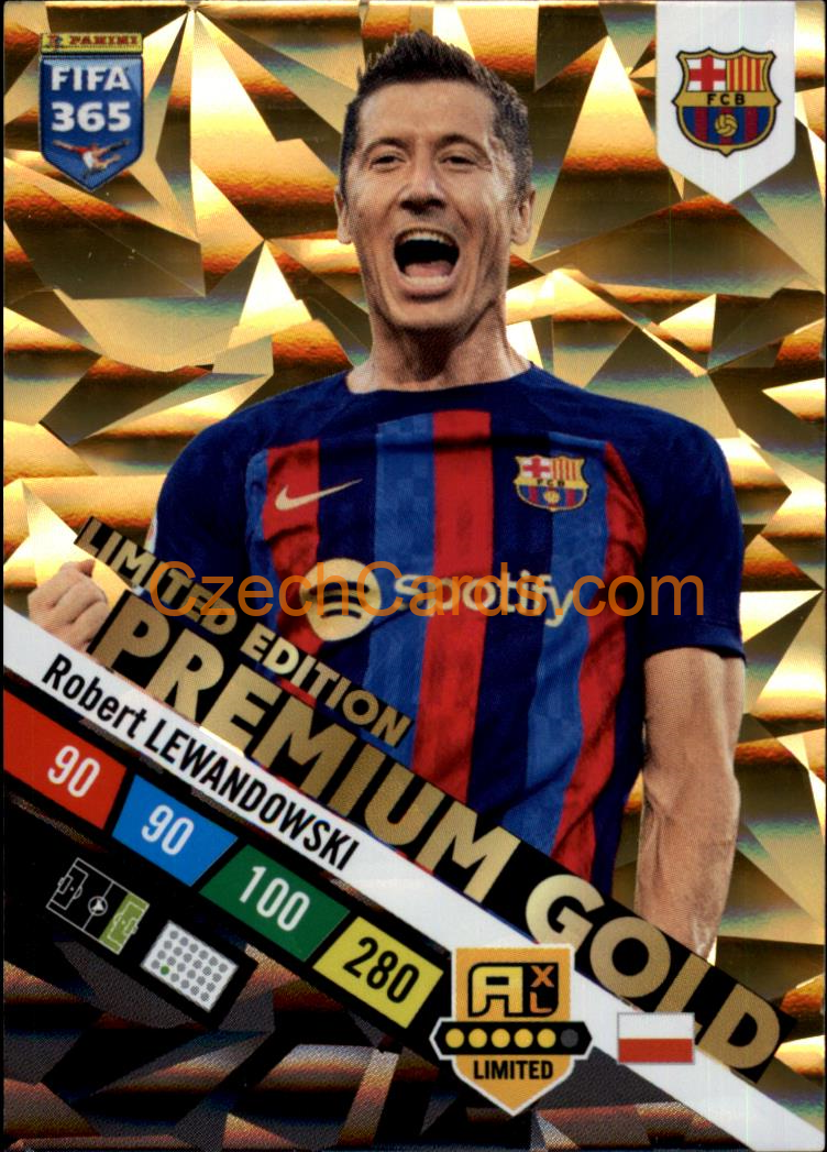 Robert Lewandowski 2023 FIFA 365 Adrenalyn PREMIUM LIMITED GOLD #LEP-RLU