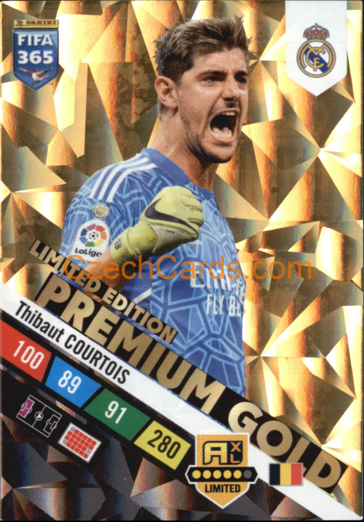 Thibaut Courtois 2023 FIFA 365 Adrenalyn PREMIUM LIMITED GOLD #LEP-TC