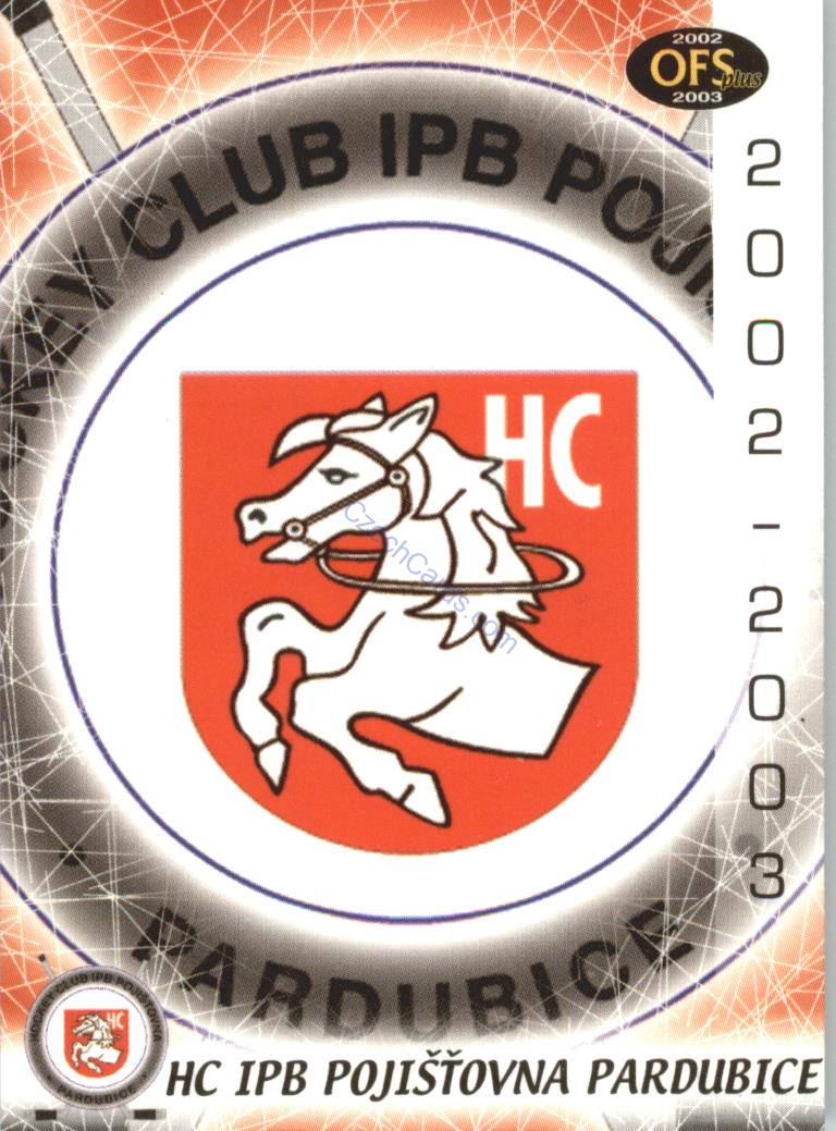 HC IPB Pojišťovna Pardubice OFS 2002/03 Team Logo Z6