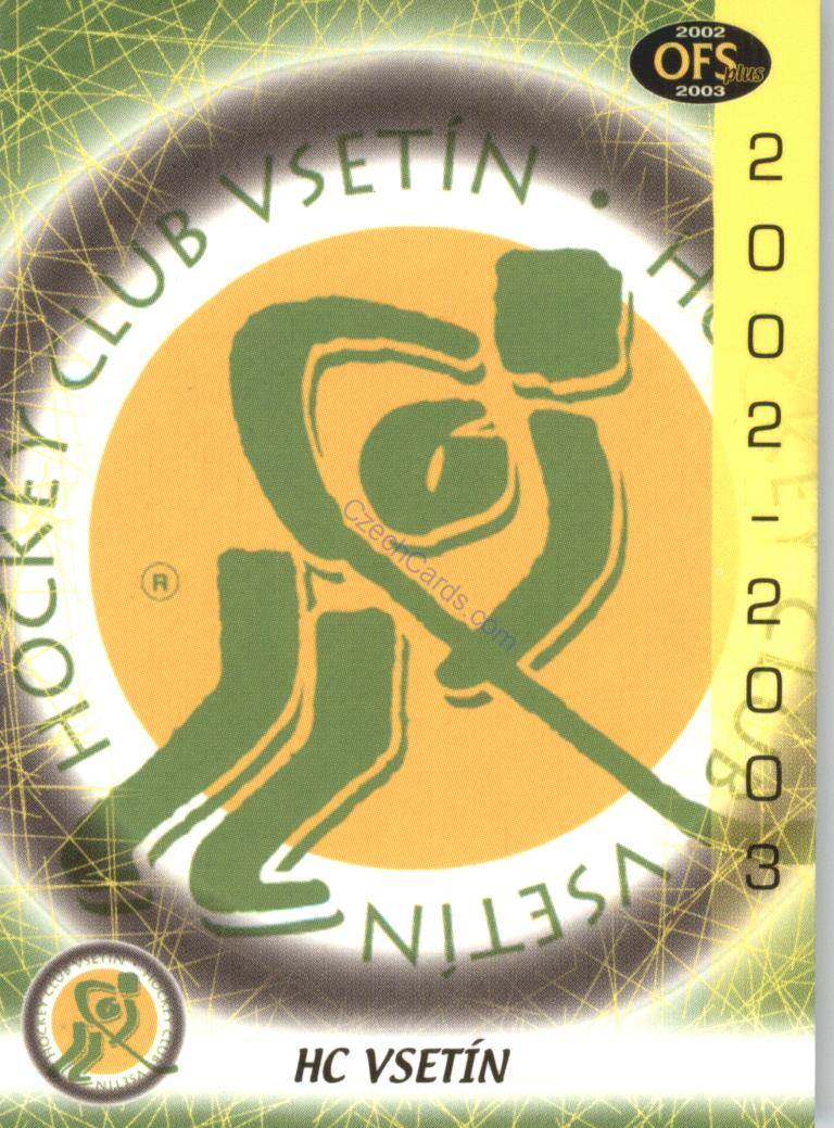 HC Vsetín OFS 2002/03 Team Logo Z12