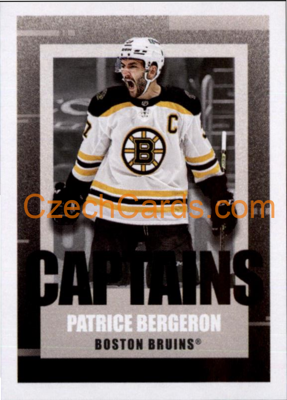 Patrice Bergeron 2022-23 Topps NHL sticker Captains #545