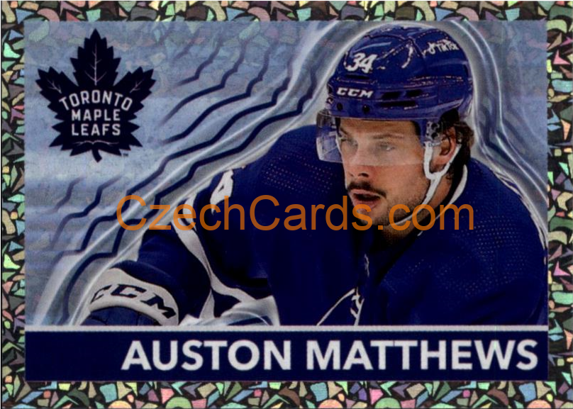 Austin Matthews 2022-23 Topps NHL sticker Ice Vibrations foil #577