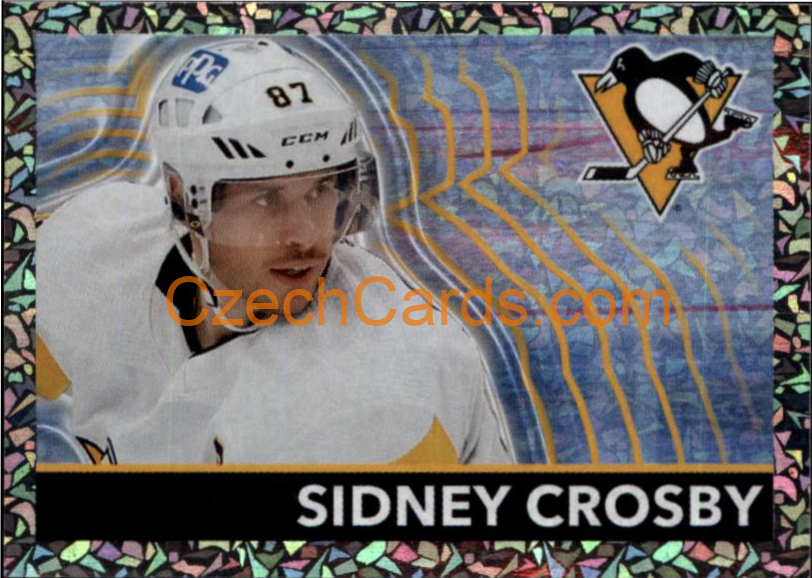 Sidney Crosby 2022-23 Topps NHL sticker Ice Vibrations foil #581